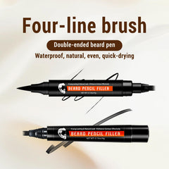 WOZUTUNT dual-tip beard brush blends fibers for seamless fullness.