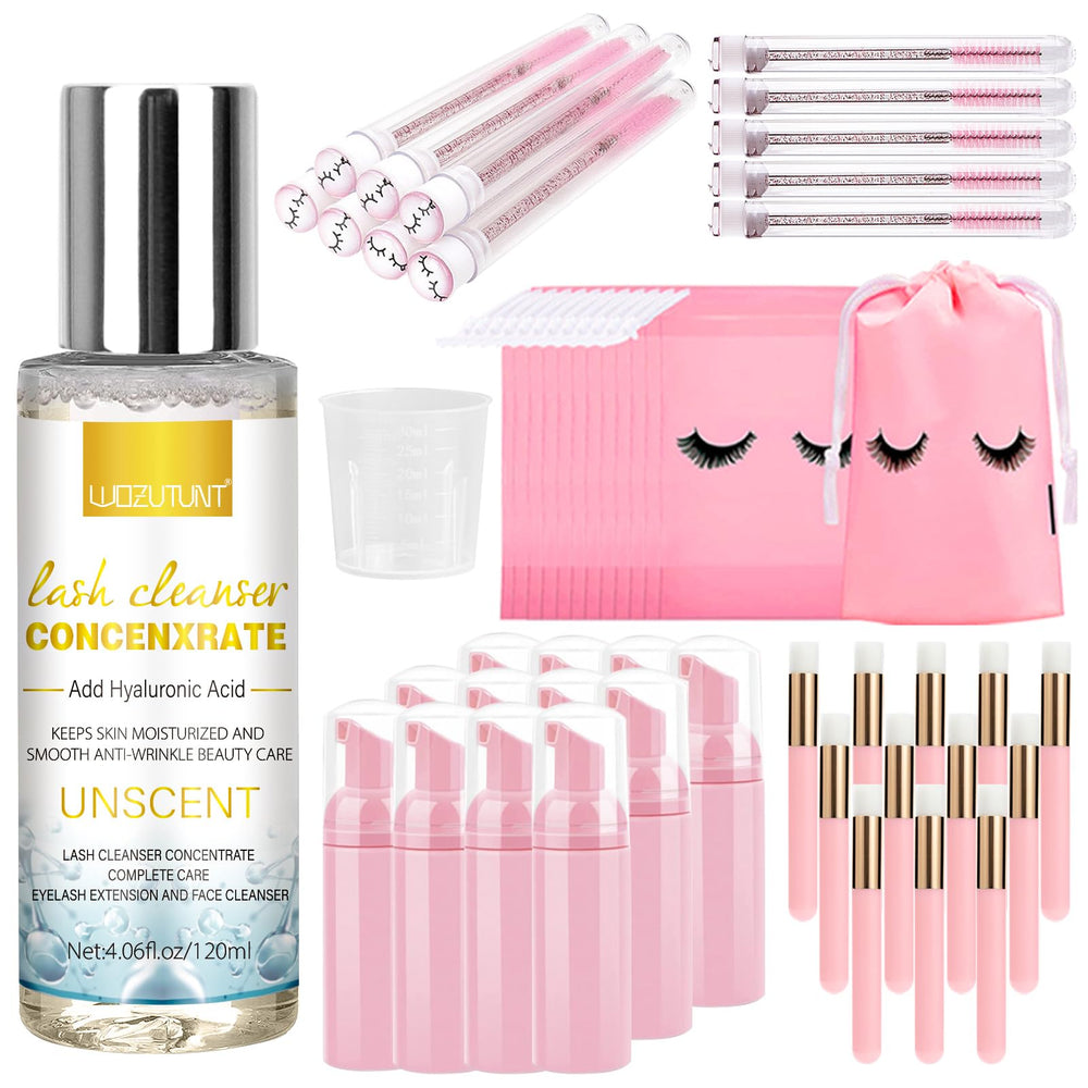 WOZUTUNT lash shampoo concentrate bottle for deep lash cleansing