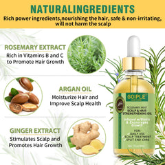 WOZUTUNT Rosemary oil hair growth bottle highlights shine and healthy-looking strands