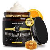 Wrath & Remedy whipped beef tallow balm jar closeup for rich hydration