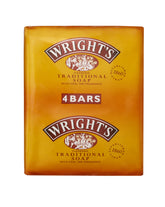 Wright's coal tar soap 4-pack outer packaging for daily cleansing.