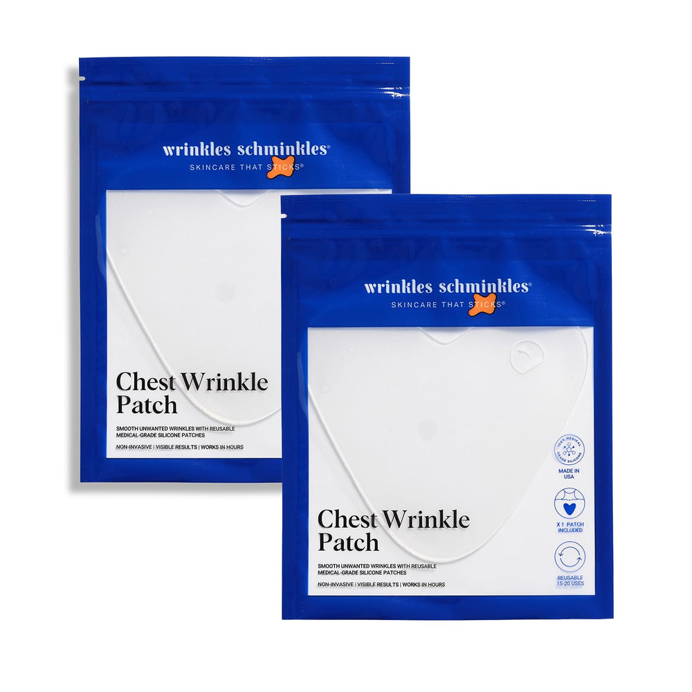 Wrinkles Schminkles chest patches close-up showing smoothing for decolletage