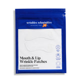 Wrinkles Schminkles Mouth Patch pack shown for overnight use to refine mouth lines.