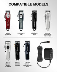 WUKUR Wahl clipper charger 2m cord supports flexible salon use.