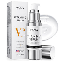 WXMX Super Vitamin C Serum bottle promoting deep hydration for mature skin.