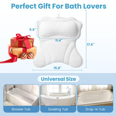 WYGOMES bath pillow 4D air mesh keeps you cool and comfortable during baths.