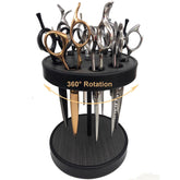 XDONEF rotating hair scissors holder front view shows 360-degree access for quick reach.