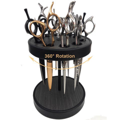 XDONEF rotating hair scissors holder front view shows 360-degree access for quick reach.