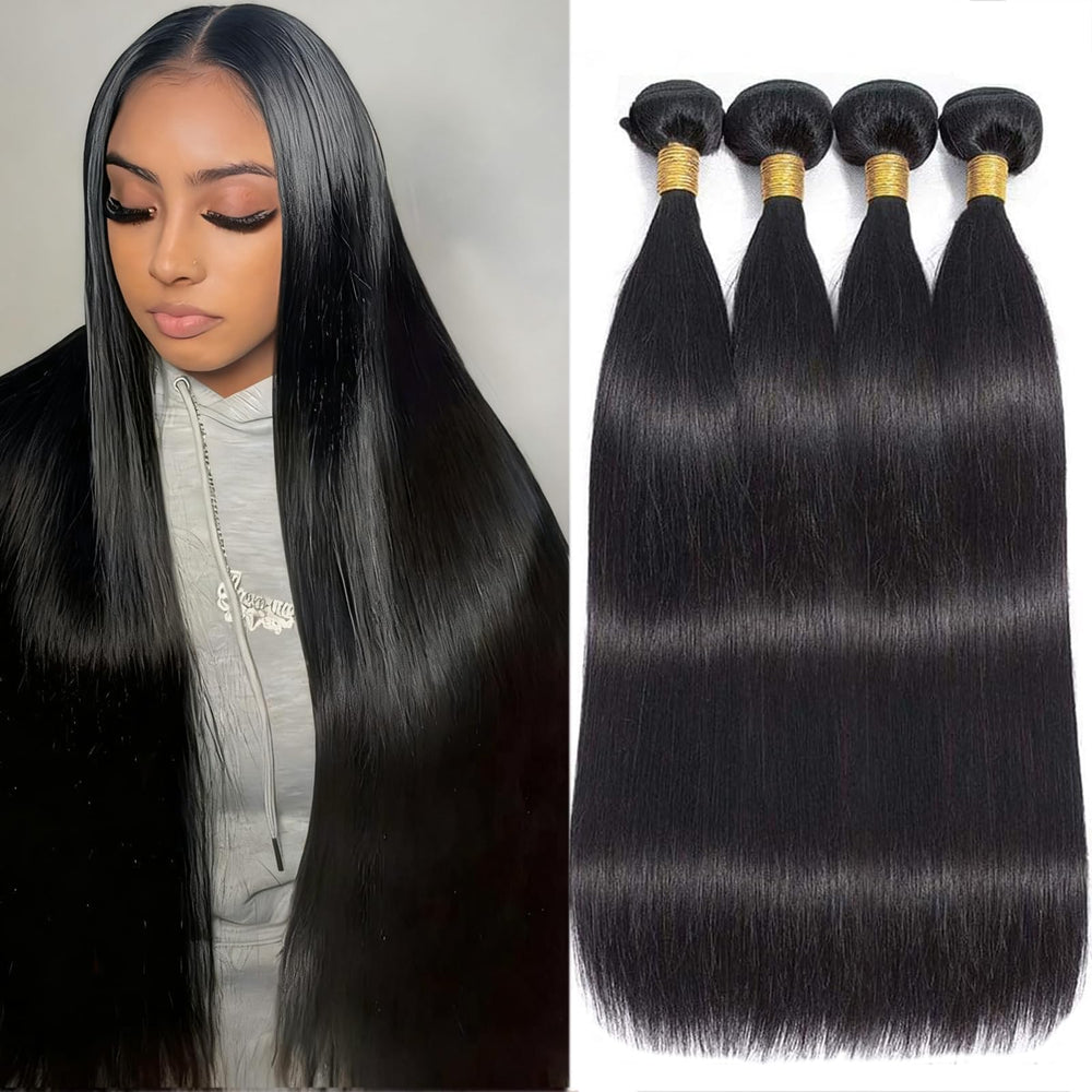 XIANYUN 12A straight bundles 16inch close-up for smooth daily styling