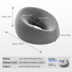 xiaomubiao face-hole pillow back sleeping promotes unobstructed breathing and relaxed posture.