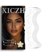 XICZH Face Glitter Patches silver pack adds festival ready sparkle to cheeks