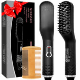 XIKEZAN beard straightener heat setup showing quick styling capability