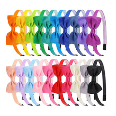 XIMA bow headbands multicolor set, front view for quick daily styling.