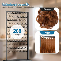 XINTUO multi-tier peg system separates strands for faster, tidier braiding.