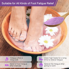 XIWEIOO Epsom salt foot soak with individually wrapped packets for convenient use.