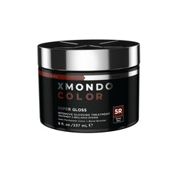 XMONDO Color 5R Deep Red mask application on hair for even pigment deposit.