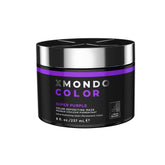 XMONDO Color Super Purple bottle closeup demonstrates pigment deposit for vibrant violet tones.