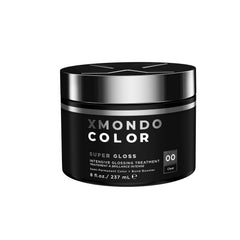 XMONDO Hair Super Gloss bottle highlights premium glossing formula for radiant results.