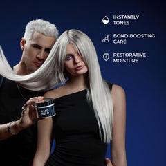 XMONDO Supernova hair mask application scene with damp hair ready for treatment.