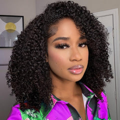XNAIRA half wig 18in kinky curly wear-and-go look with natural texture.