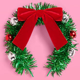 xo, Fetti christmas wreath headband on model for festive photos