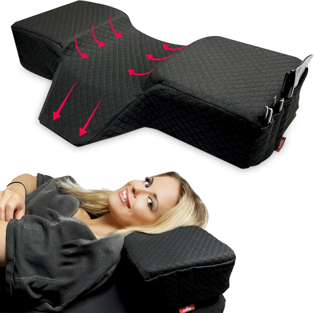 XOLLOZ Lash Pillow with ergonomic design supports head and neck for comfortable lash sessions