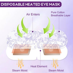 XPCARE steam eye mask being worn, ready for immediate warm eye relief.
