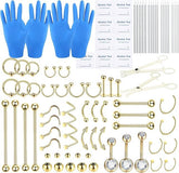 Xpircn body piercing kit belly button ring with 14K gold-filled finish for versatile styling.