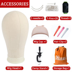 XTREND wig stand set provides stable salon display and quick setup.