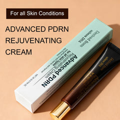 XUHUIT PDRN ingredients graphic featuring niacinamide, panthenol, and collagen support.