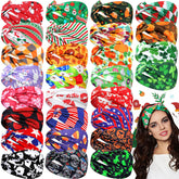 XunYee 28-pcs holiday headbands in assorted styles for festive outfits.