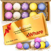 Xwhare 10 XXL bath bombs Rose fragrance dissolving for calming soak