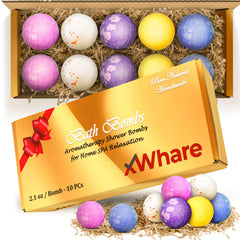 Xwhare 10 XXL bath bombs Rose fragrance dissolving for calming soak
