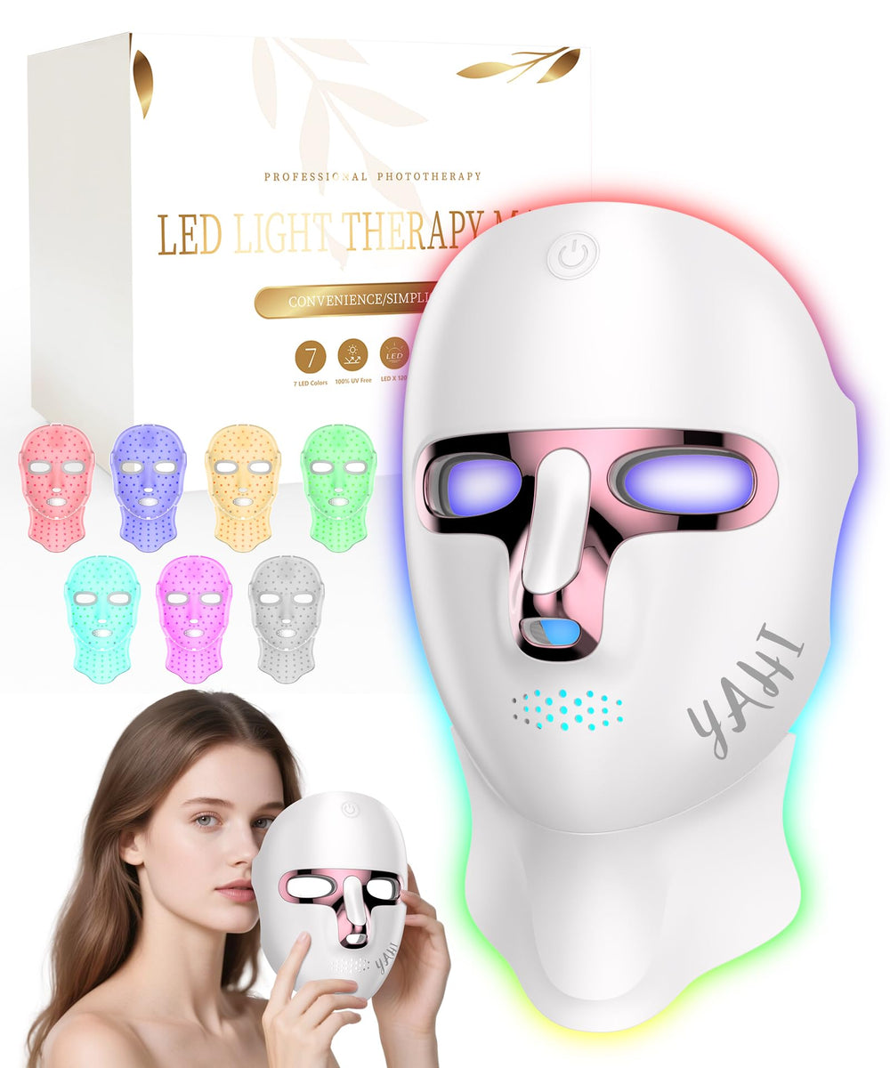 Yahi red-light therapy panel close-up showing dense beads for full-face coverage