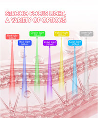 Yahi red-light therapy wireless battery with charging indicator illustrating cordless use
