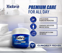 Yahve Yodora Classic package open view shows creamy texture and quick-drying application.