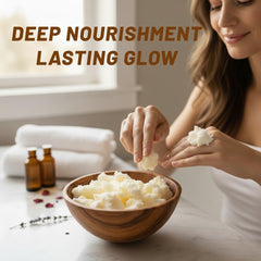 Yajna Cocoa Butter creamy texture ready for easy application.