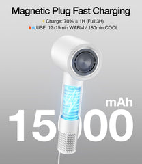 YALICE hair dryer with magnetic nozzle enables quick, precise styling.