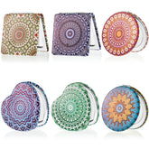 Yalikop Mandala pocket mirror square for quick makeup checks on the go