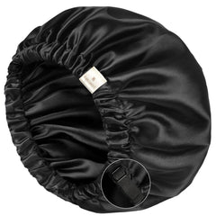YANIBEST satin bonnet soft material close-up for gentle sleep comfort and scalp-friendly wear.