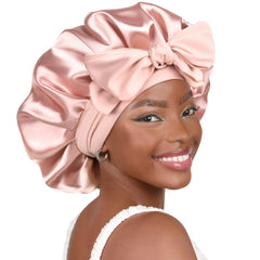 YANIBEST Silk Bonnet butter-satin texture provides gentle protection for nightly sleep.
