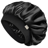 YANIBEST Silk Bonnet with double-layer satin protects curls overnight.