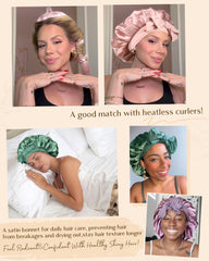 YANIBEST double-layer bonnet provides extra protection for curls and textured hair