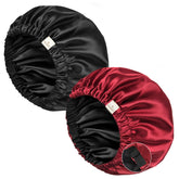 YANIBEST Silk Bonnet close-up shows soft satin material for gentle sleep and scalp comfort.