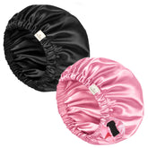 YANIBEST silk bonnet close-up of soft satin fabric for gentle night care.