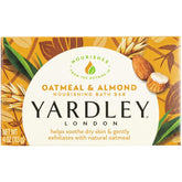 Yardley London Moisturizing Bar Oatmeal & Almond close-up showing creamy lather for hydration