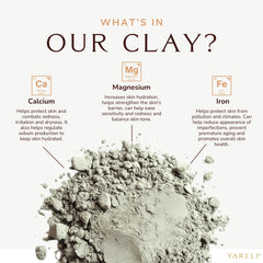 YARELI bentonite clay bath additive ready for a mineral-rich soak.