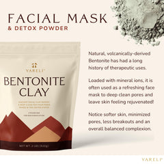YARELI Indian healing clay mineral boost highlighting calcium, magnesium, and iron.