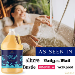 Creamy lather of YARELI Castile Soap demonstrating a gentle cleansing feel