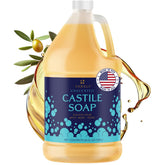 YARELI Pure Castile Soap unscented 64oz refill bottle for gentle body wash and hand soap